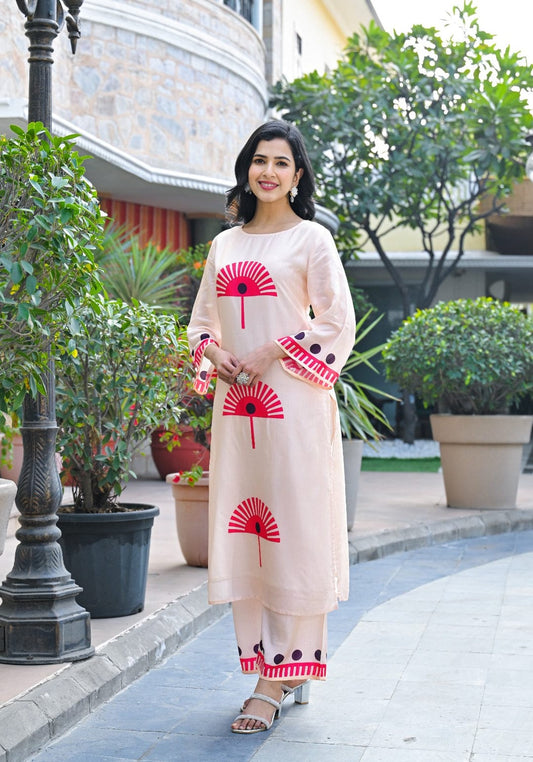 🧵 Elegant Handblock Print Cotton Suit Set 🧵